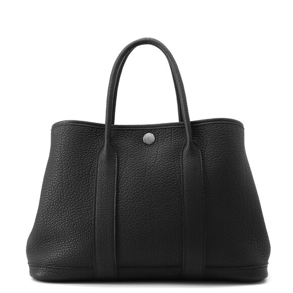 HERMES Garden Party Size TPM Negonda Leather Black - Picture 1 of 8
